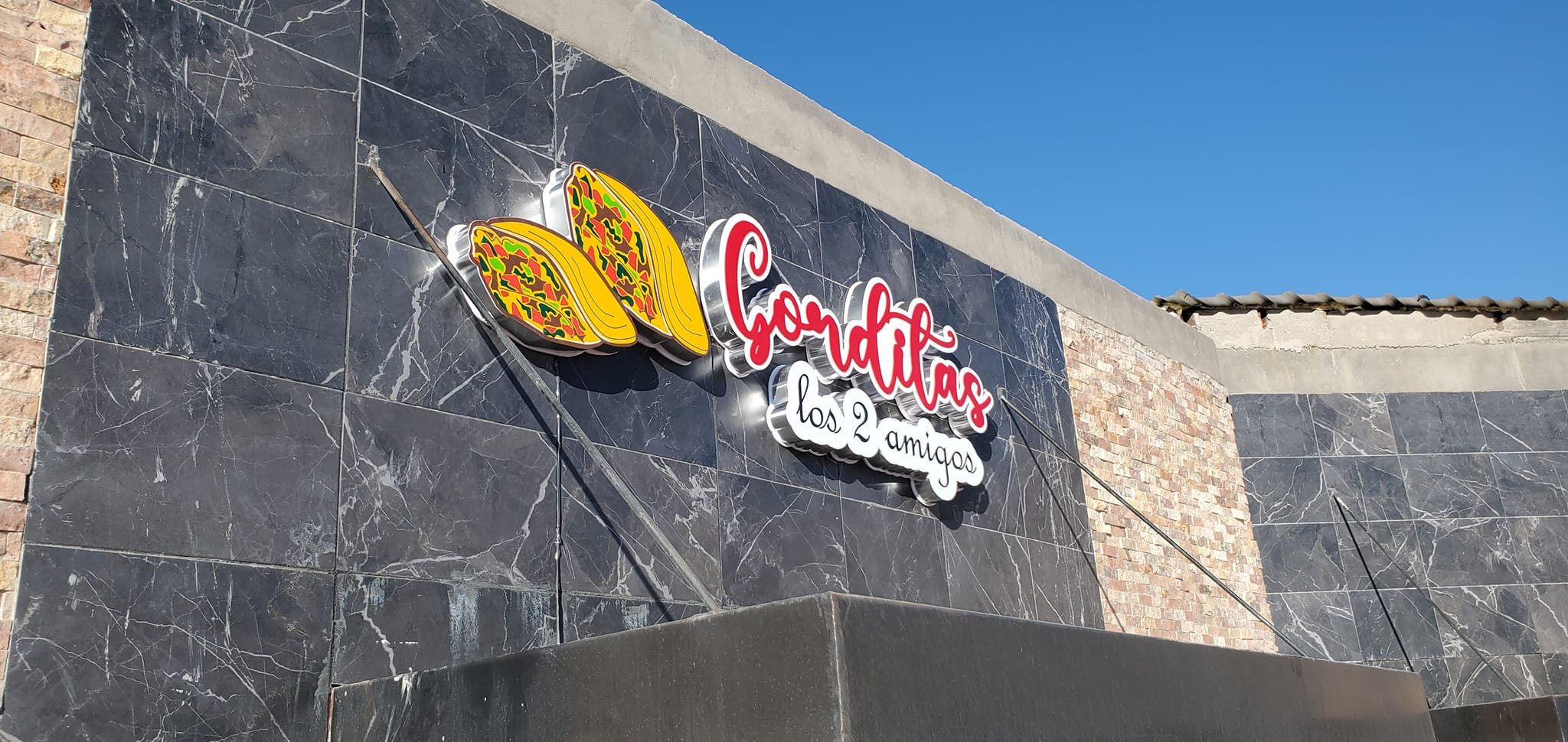 Letrero Gorditas Los 2 Amigos